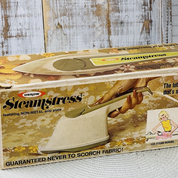 Osrow Steamstress 1973 Vintage SB15 Fabric Steam Iron Original‎ Box/Instructions - Picture 2 of 12